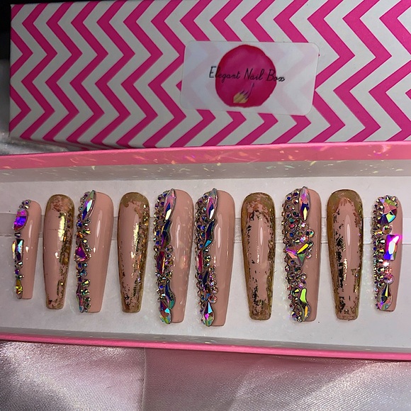 XL coffin bling press on nails comes in various sizes - Picture 3 of 6